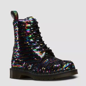 Dr. Martens 1460 Pascal Rainbow Sequin Boots
